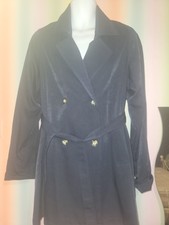 Rossetti  Jacket Coat Blue Navy With Belt Size 12 Double Breasted