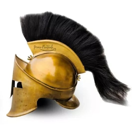 Médiévale Antique King Leonidas Spartiate 300 Film Casque Plume Costume Cadeau - Photo 4 sur 4