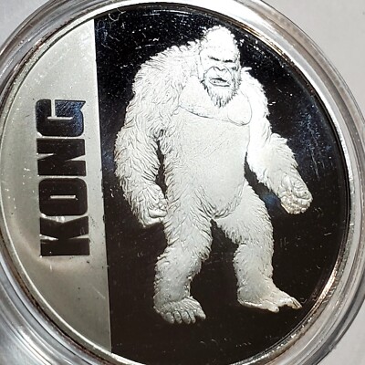 2021 King Kong 1 oz .999 Silver Coin Coin vs Gorilla vs Godzilla
