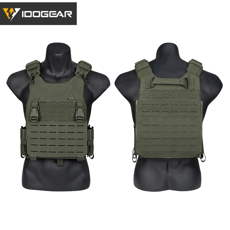 IDOGEAR Plate Carrier Tactical Vest Quick Release & Laser Cut MOLLE Panel Gear - Image 3 of 4