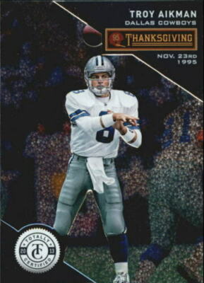 2013 Panini Totally Certified Thanksgiving Day Troy Aikman #77 MINT