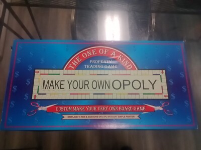 Make Your Own Opoly Board Game DIY Kit By TDC Games w/PC Software