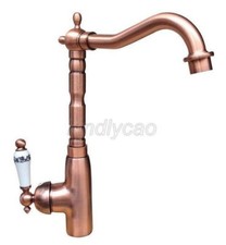 Antique Copper Single Handle Bathroom Kitchen Basin Mixer Tap Vessel Sink Faucet