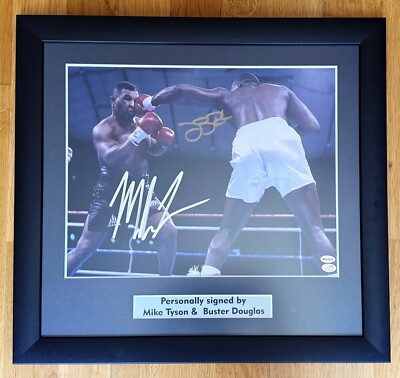 Mike Tyson  Buster Douglas Boxing Legende signiertes 28x35cm Foto SGC COA signed