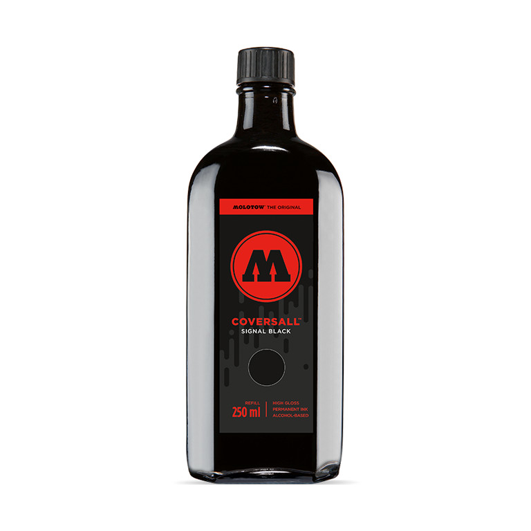 Molotow COVERSALL Black 250mL Ink Refill Graffiti Art Marker