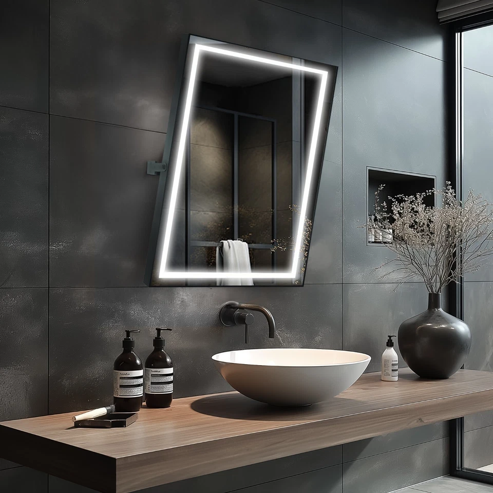 Espejo LED Pivotante Kalista 24"W x 32"H con Interruptor de Pantalla Táctil Foto 2 de 4