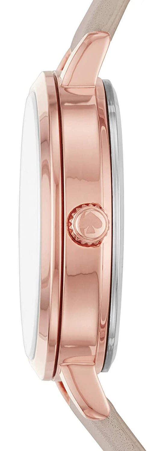 Kate Spade New York KSW9007 Metro Slim White Dial Grey Leather Women's Watch