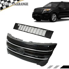 Gloss Black For Ford Explorer 2011-2015 Front Upper Grillelower Grill Bb53-8200 Gloss Black For Ford Explorer 2011-2015 Front Upper Grillelower Grill Bb53-8200