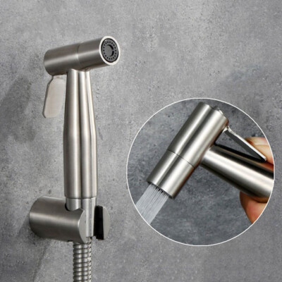 Bidet Brause Set Schlauch &Halter Dusche Edelstahl Hand WC Duschkopf Hygiene DHL
