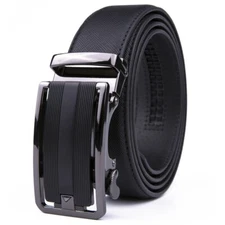 Mens Belts Leather Dress Belts Ratchet Belt Automatic Buckle Size Customized
