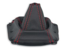 SCHALTMANSCHETTE FÜR MAZDA MX5 MX-5 NB 98-05 SCHALTSACK NATURLEDER NAHT ROT