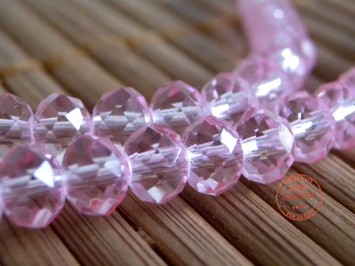 Perline Mezzi Cristalli Rosa Mezzo Cristallo perle per Bigiotteria 10x8mm