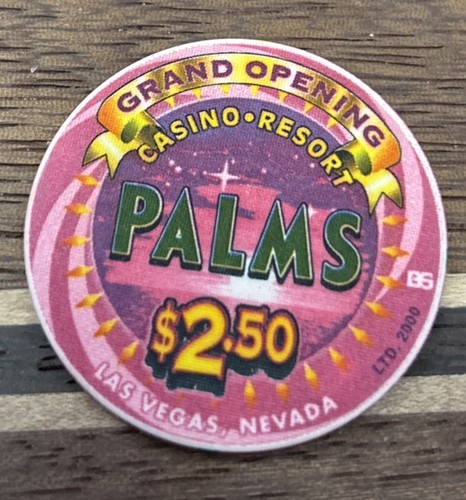 2000 Palms Resort $2.50 GRAND OPENING Las Vegas, Nevada Poker Casino Chip