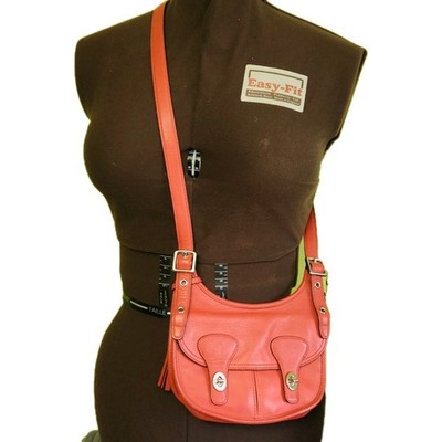 Coach Legacy 19925 Amanda Flap Coral Red Leather Limited Edition