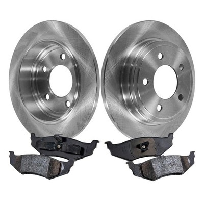Brake Pads Rotors Kit Chrysler Dodge Eagle Vision 95-97 Rear Cast Iron 5 Lugs