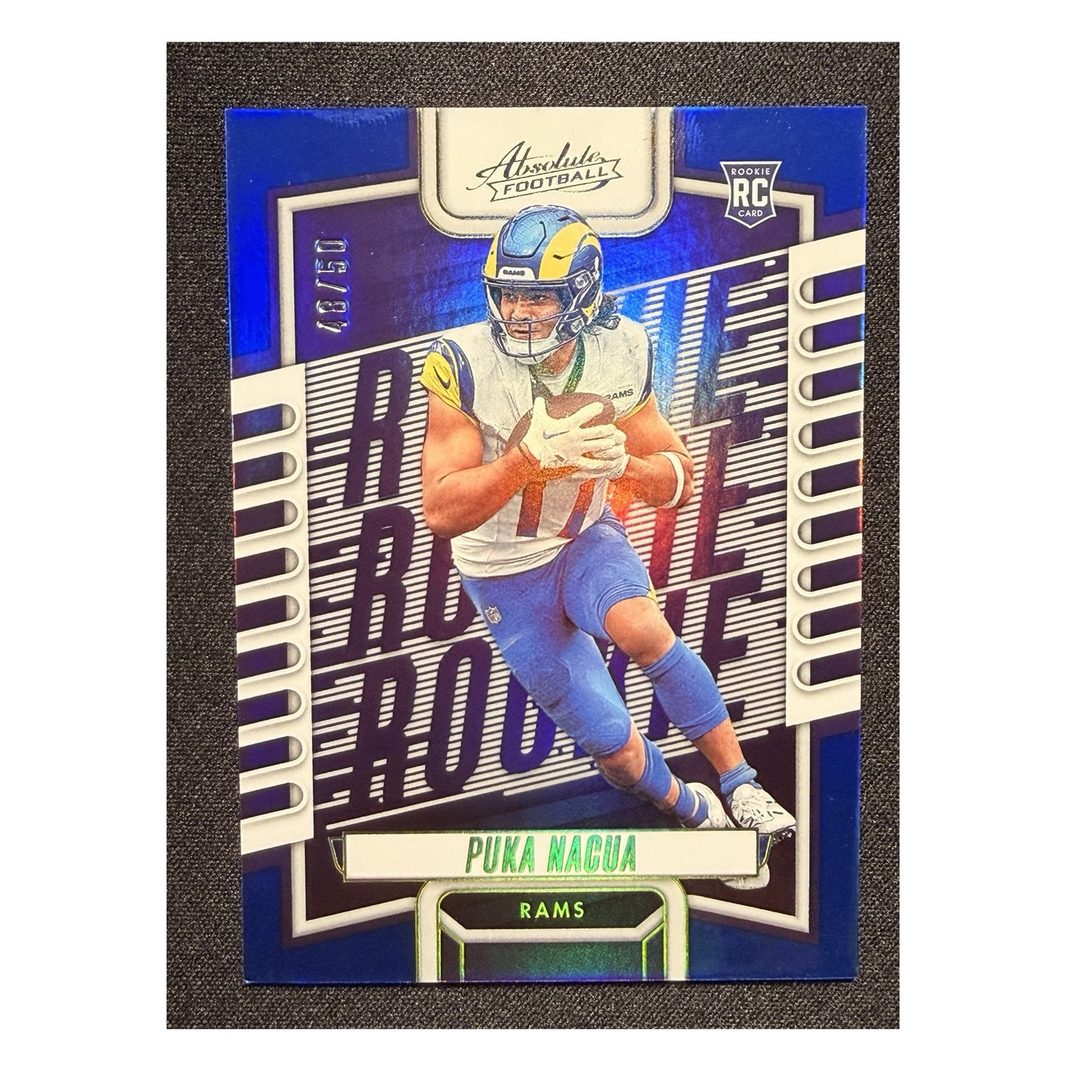 Panini 2023 Absolute Football Puka Nacua Rookie Blue #189 /50 Rams NFL