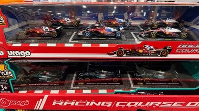 NEW 2025 1/43 Burago Formula 1 F1 Car Model 6 Pack Set Ferrari Mercedes McLaren