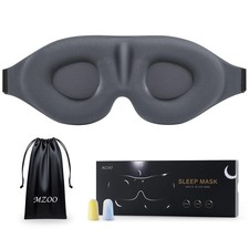 MZOO Luxury Sleep Eye Mask for Side Sleeper Men 1 Count Pack of 1 , D-grey