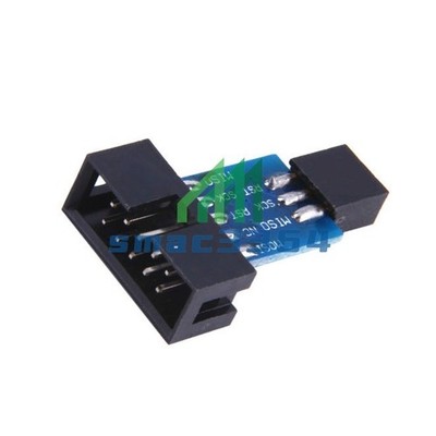 2pcs 10 pin to 6 pin adapter board for AVRISP USBASP STK500 DE *vv