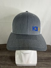 Outdoor Cap Gray White Trucker Hat KB 50 Embroidered Adult Snapback Work Uniform