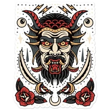 Oni Demon Swords - Vinyl Decal Sticker - Car Window Laptop - ebn12679
