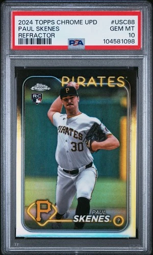 2024 Topps Chrome Update Paul Skenes Refractor PSA 10