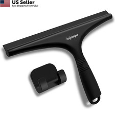 Shower Squeegee for Glass Doors, 10 Inch Bathroom 10inch, Whole-black