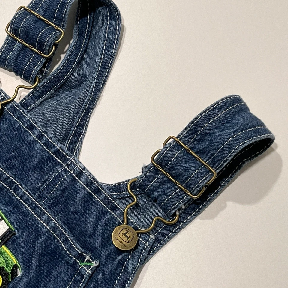 Lote de 2 - Mono John Deere con tirantes - Talla 2T - Mono vaquero/jean azul Foto 4 de 4