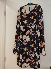 Black floral dress size S/UK8