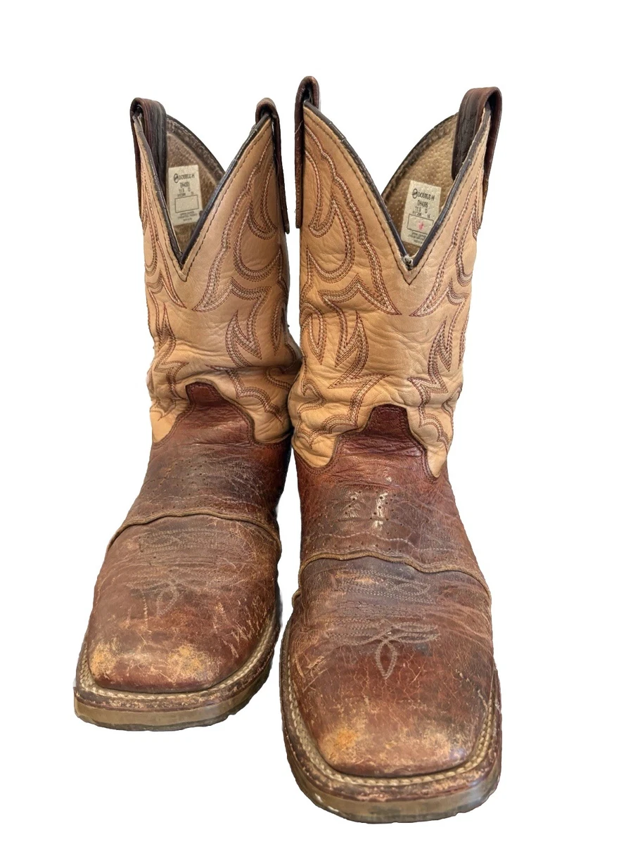 3282 Bottes de cowboy western travail double H cuir marron