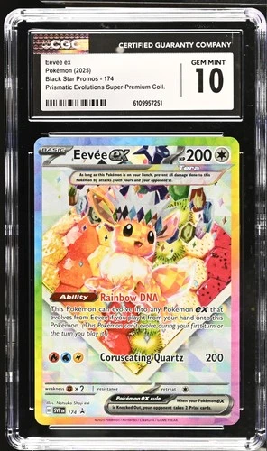 Eevee Ex Prismatic Evolutions Super-Premium Coll. Black Star Promos 174 CGC 10