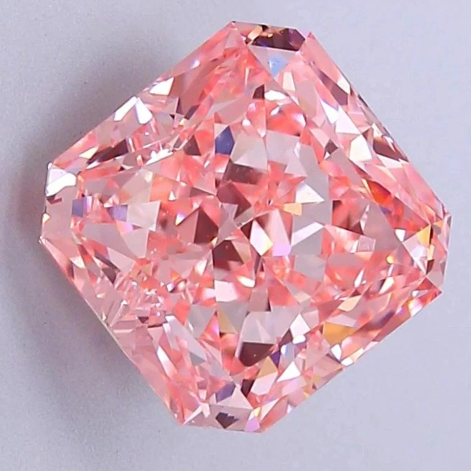 Loose Lab-Grown CVD Pink Diamond 2 Ct Asscher Cut VVS1 - F Certified Diamond AG - Image 4 of 4