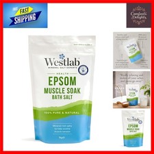 Reviving Epsom Salt 1kg Pouch - Pure, Unscented Relaxation & Pain Relief