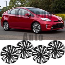 4pcs Wheel Covers 15 Snap On Hub Caps Fit R15 Tire Steel Rim For Toyota Prius