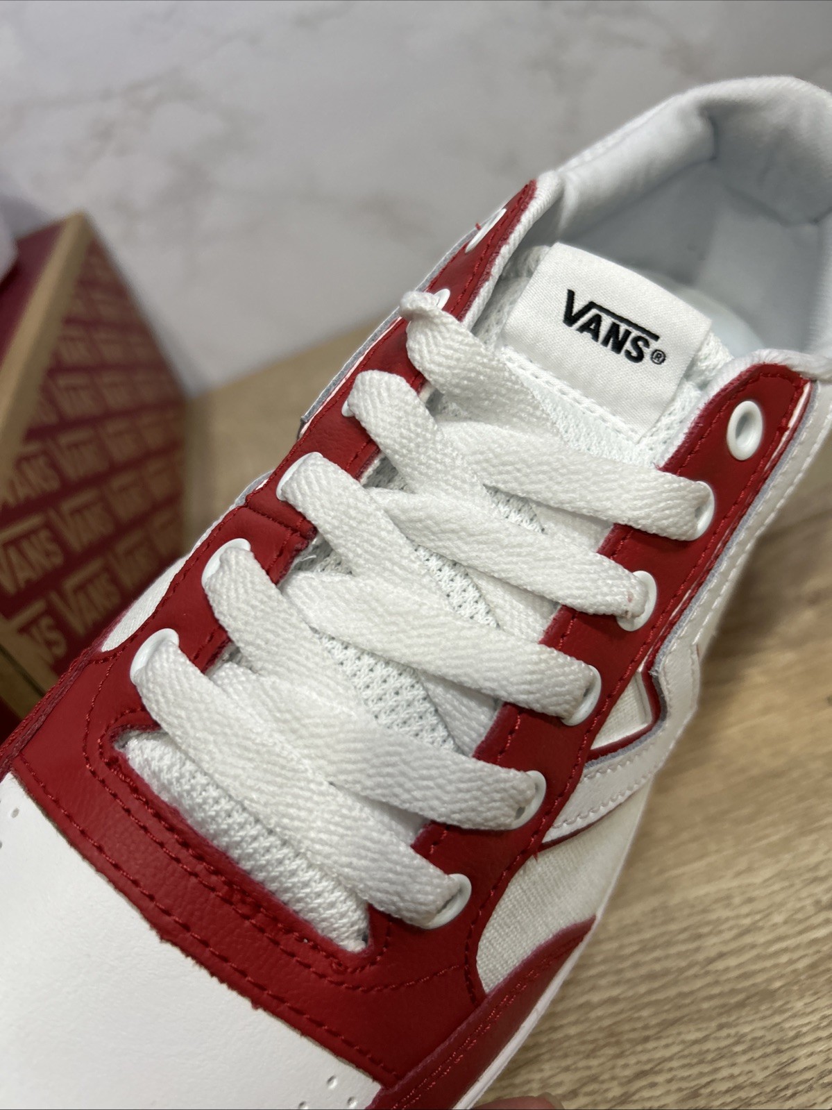 Vans Lowland CC New Varsity Red/True White Sneakers VN0A7TNL6RT Sz 11