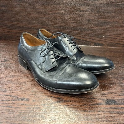 Johnston & Murphy Men's Oxford Dress Shoes Size 10.5 M Black Leather Cap Toe 