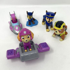 Paw Patrol Figures Lot, Skye with Plane, Chase, Rocky, Pup Squad Nickelodeon