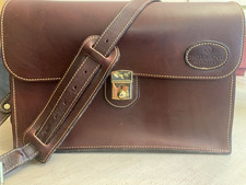 Holland Sport Brown Messenger Bag Push Lock A...