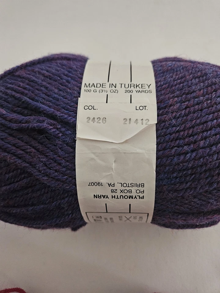 Lote de 3: 2 Emu Superwash Magenta Col. 3037 y 1 Plymouth Encore Color 2426 Lana Foto 4 de 4