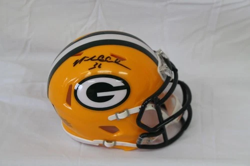Green Bay Packers Ridell mini Football Helmet with multiple autographs