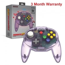 Retro-Bit Tribute 64 2.4Ghz Wireless Controller for Nintendo N64 Switch Purple