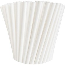 White Biodegradable Paper Straws 100 Pack Eco-Friendly Drinking Straws Bulk for