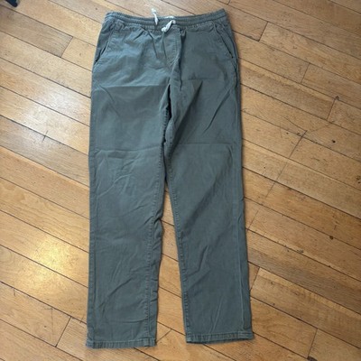 Marine Layer Pull On Pants Mens M Olive Green Drawstring Casual