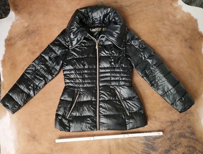 Karl Lagerfeld Damen Steppjacke Jacke Gr. XS Schwarz Wie Neu