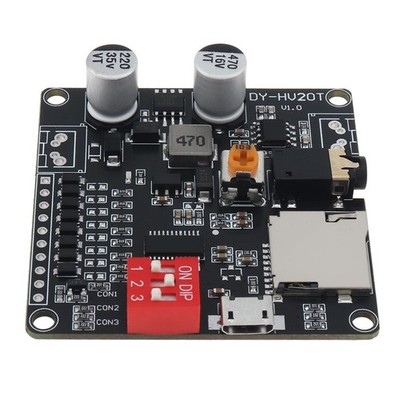 20W Voice Playback Module DC 6-35V 32GB TF 24-bit DAC Output Music Player 1 PCS