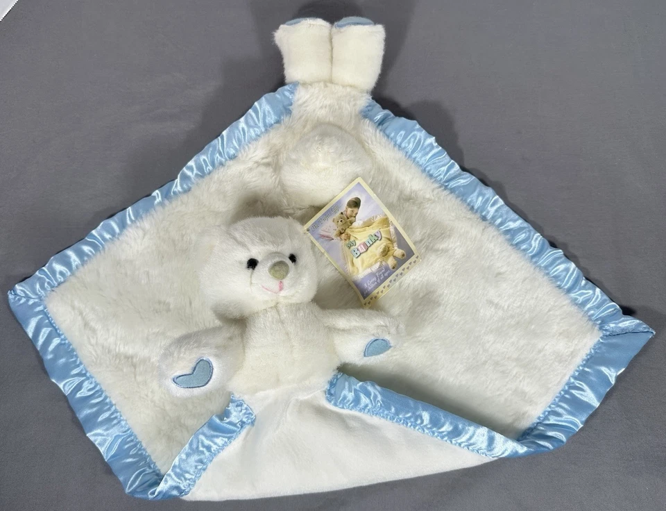 NUEVO CON ETIQUETAS My Banky Peluche Oso Manta My Name is Hugs Lovey Seguridad Blankie 15" Foto 2 de 4