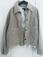 Zara Jeans Jacke Lochstickerei XS Oversized K...