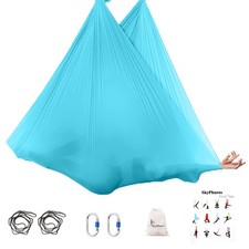 SKYPHAROS 5.5 Yards Aerial Silks Yoga Swing Set - Aerial Yoga Hammock Kit
