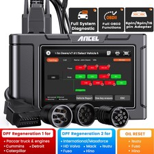 ANCEL Full System Heavy Duty Truck Scanner DPF Regen Diesel Diagnostic Scan Tool