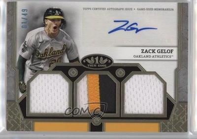 2024 Topps Tier One Relics Triple 1/49 Zack Gelof #T1AR-ZGE Rookie Auto RC g2u